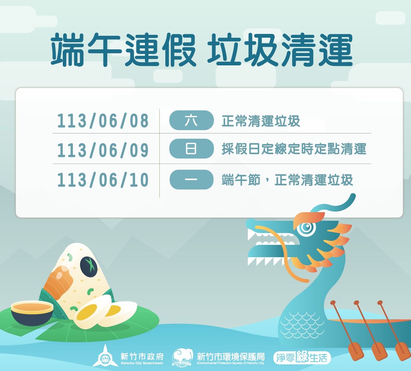 端午節三天連假 竹市垃圾清運不打烊大圖