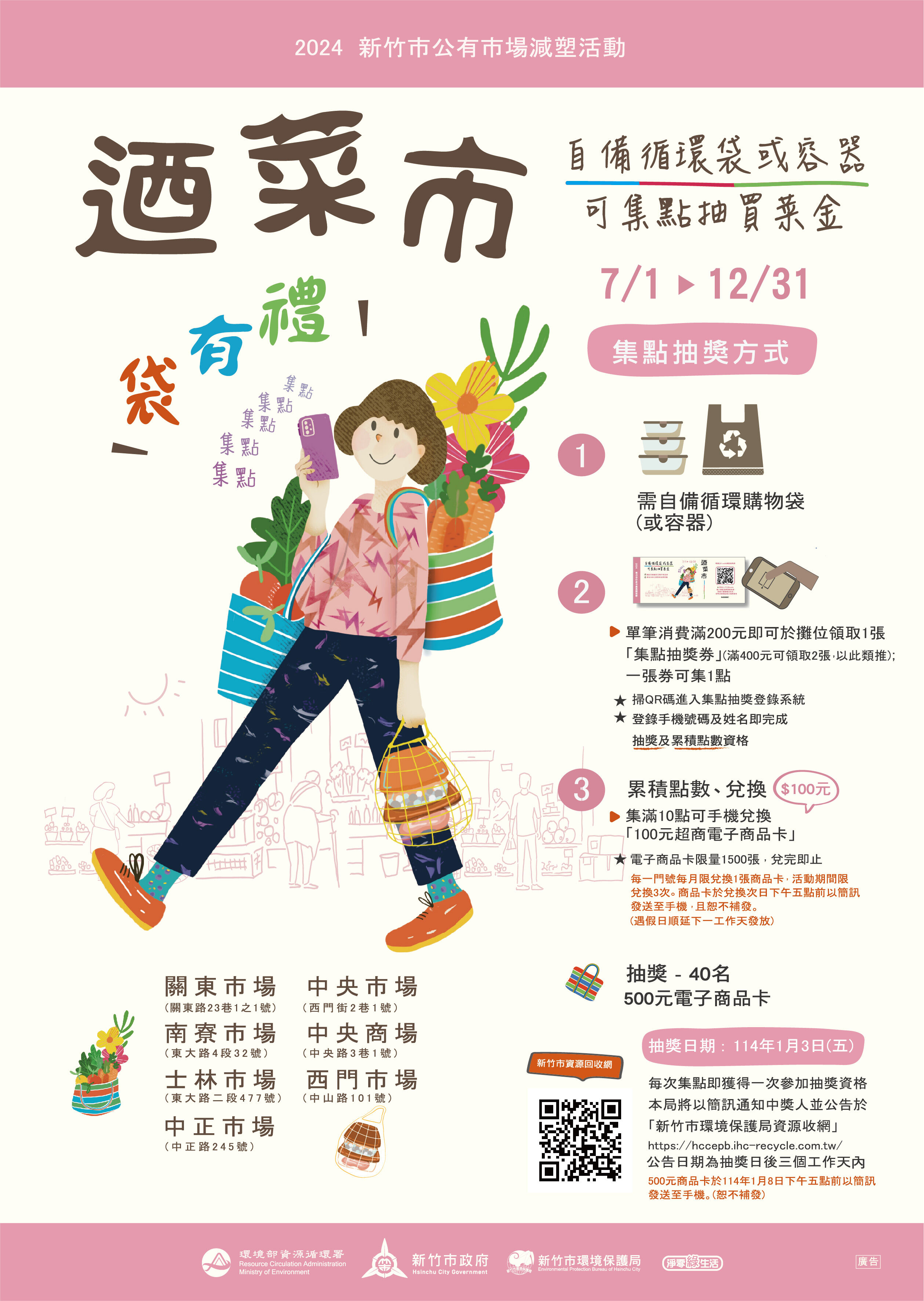 打造減塑環保城市！竹市公有市場減塑活動7/1開跑 邱臣遠副市長邀請市民買菜同時做環保小圖共6張，pic6