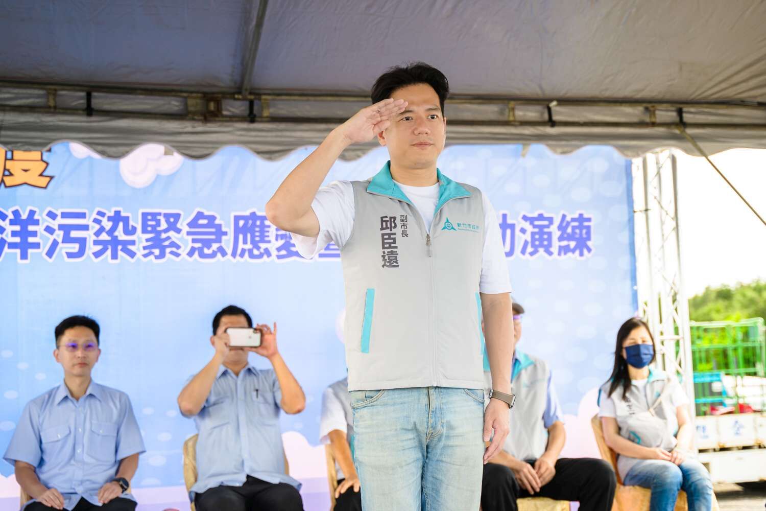 竹市海洋污染應變演練逼真登場 邱臣遠副市長：公私齊心合作強化應變能力小圖共6張，pic2